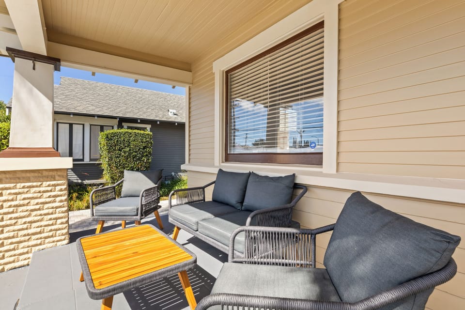 Front Porch with Chairs and Table