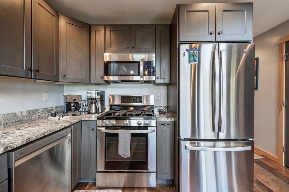 Our kitchen — fully stocked and ready for your family favorites.
