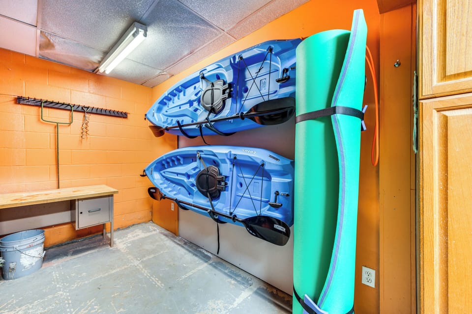 Storage Area | 2 Single Kayaks | Floating Water Mat