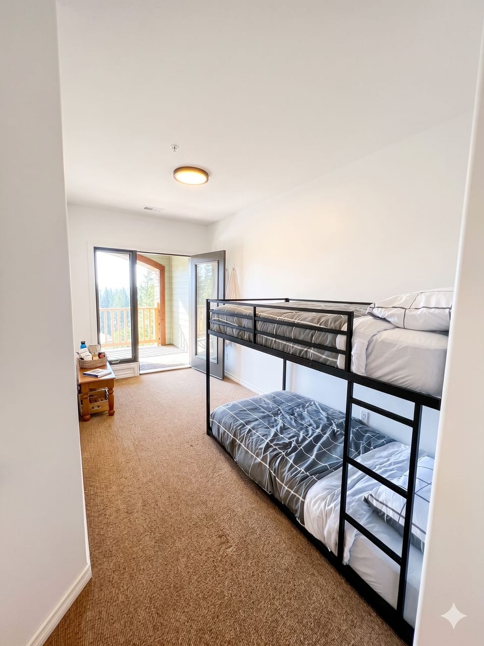 Twin bunks on the lower level in the Queen room.