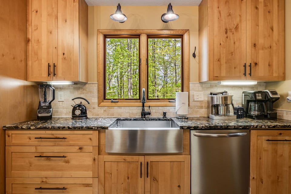 Wooded Surrounding From the Fully Equipped Kitchen