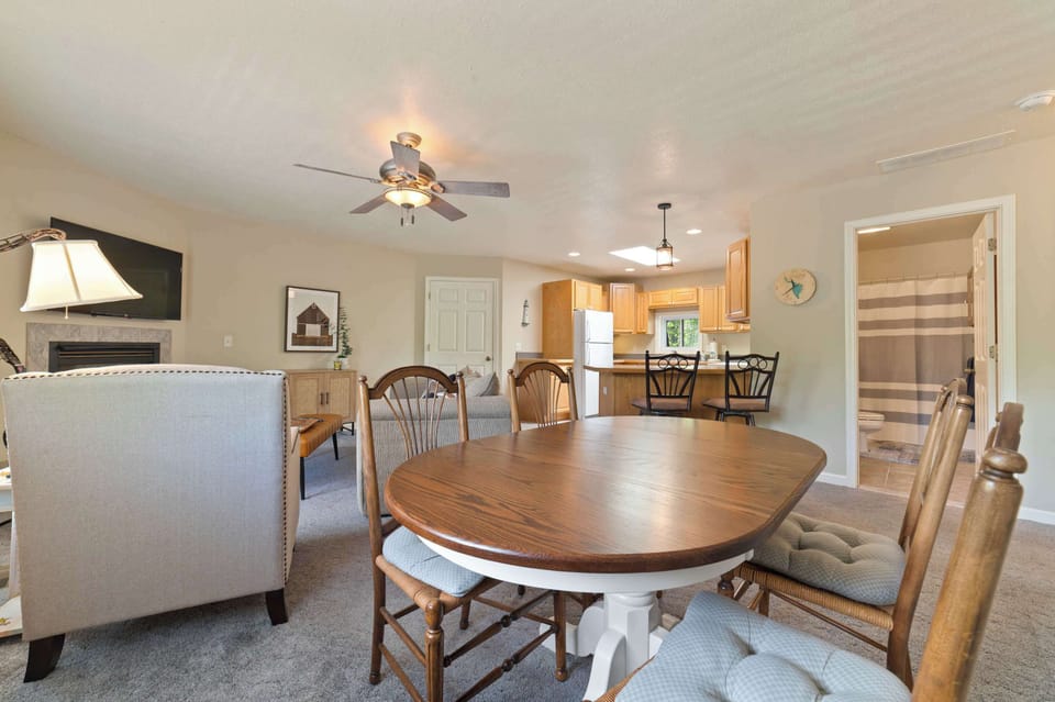 Indoor dining.  Also dining table outside