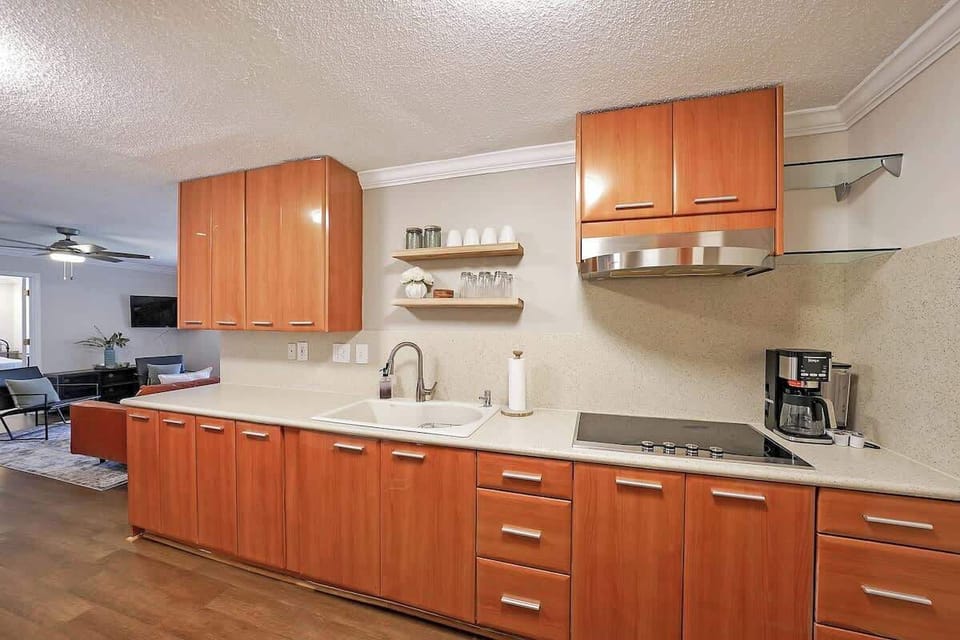 Open plan kitchen.