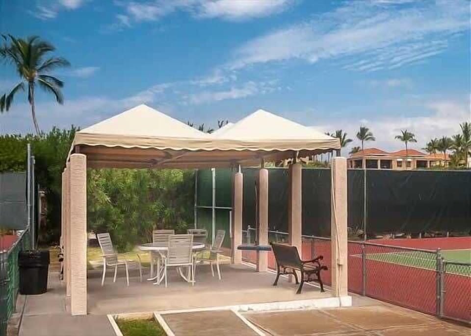 Serve up fun on the tennis courts, then cool off under the shaded cabana with cold drinks and conversation.