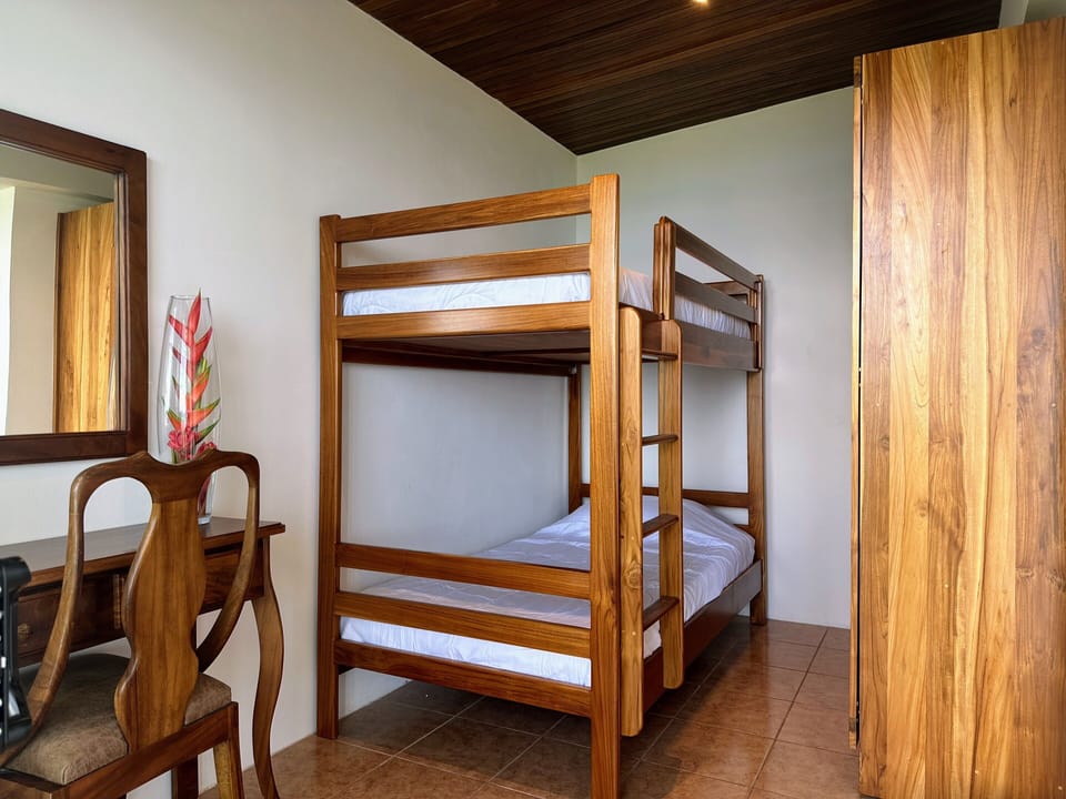 This bright bunk room is ideal for families or small groups