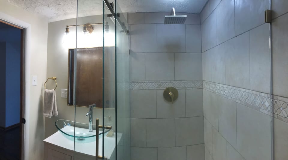 Upstairs/ Primary Suite Bathroom with Shower 