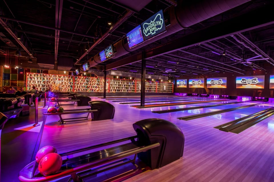 Enjoy live music, bowling, and amazing food together for the ultimate night out at Brooklyn Bowl Nashville.