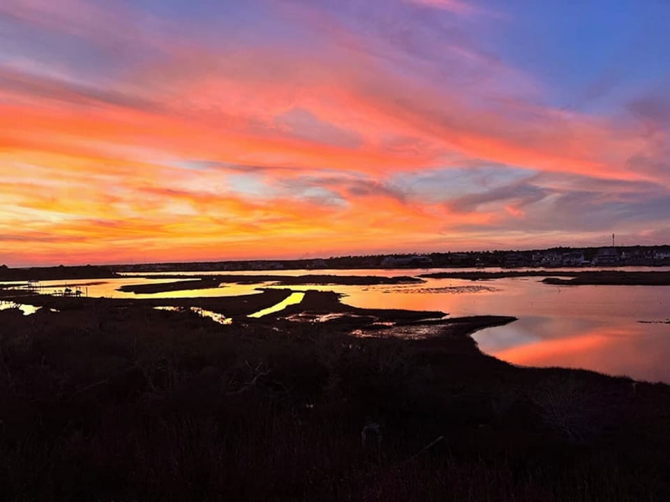 Sunset view from the back decks