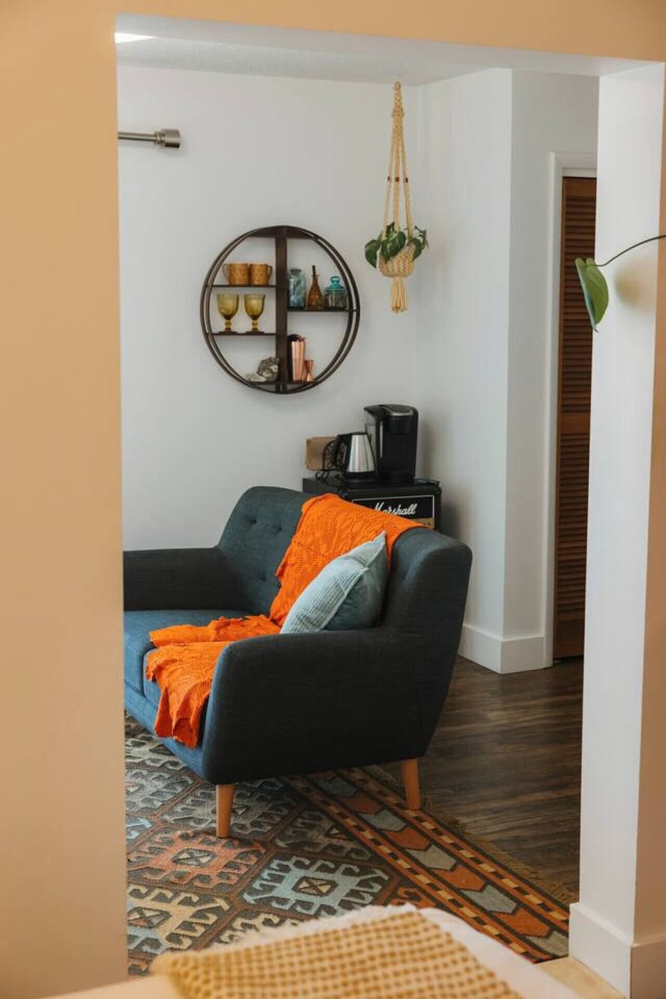 View from the sleeping area