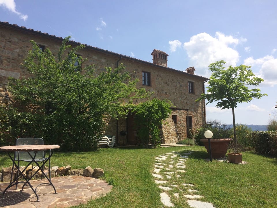 A view from the private garden of this property