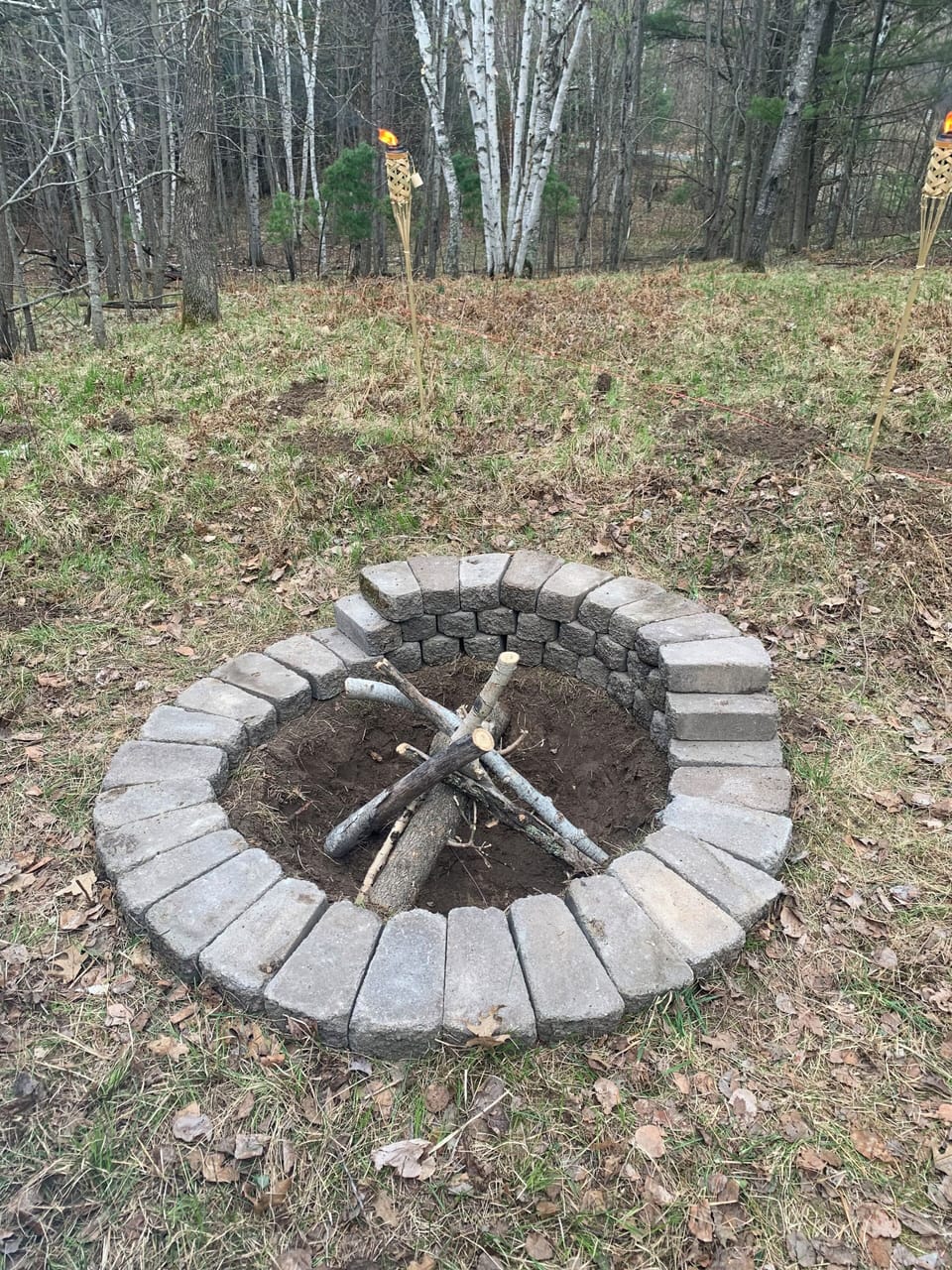Private firepit with seating for s’mores and stargazing