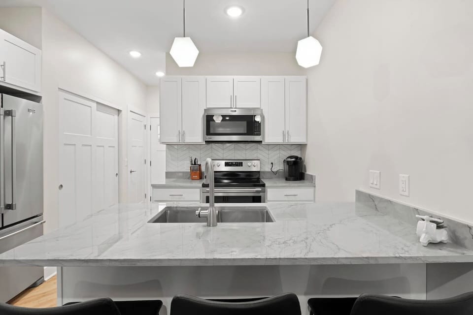 Our kitchen is designed with both form and function in mind - you'll love the stylish decor and ample counter space.