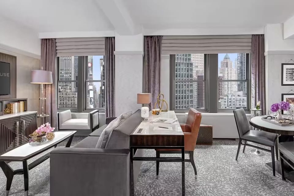 Savor skyline sights while dining and relaxing in open comfort.