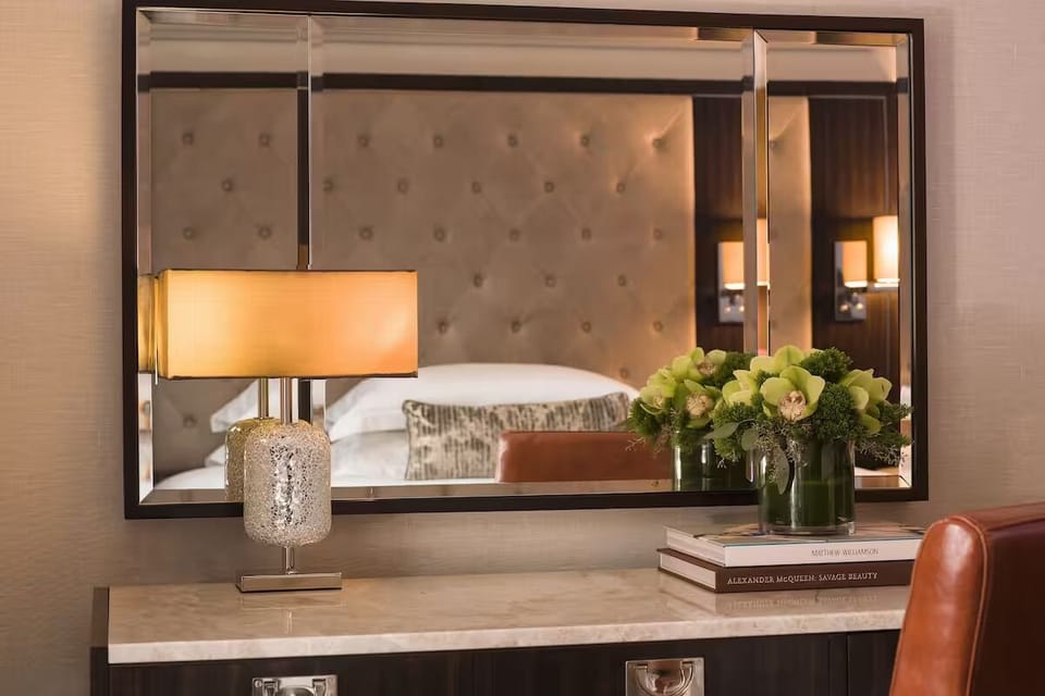 Savor a quiet moment with chic details and warm ambience.