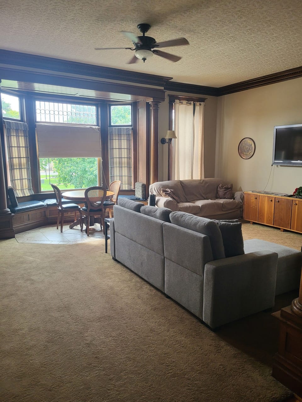 Large spacious living room, with two pull out couches.