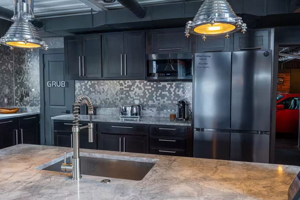 full kitchen
Owners do have food on property but leave enough space for guests