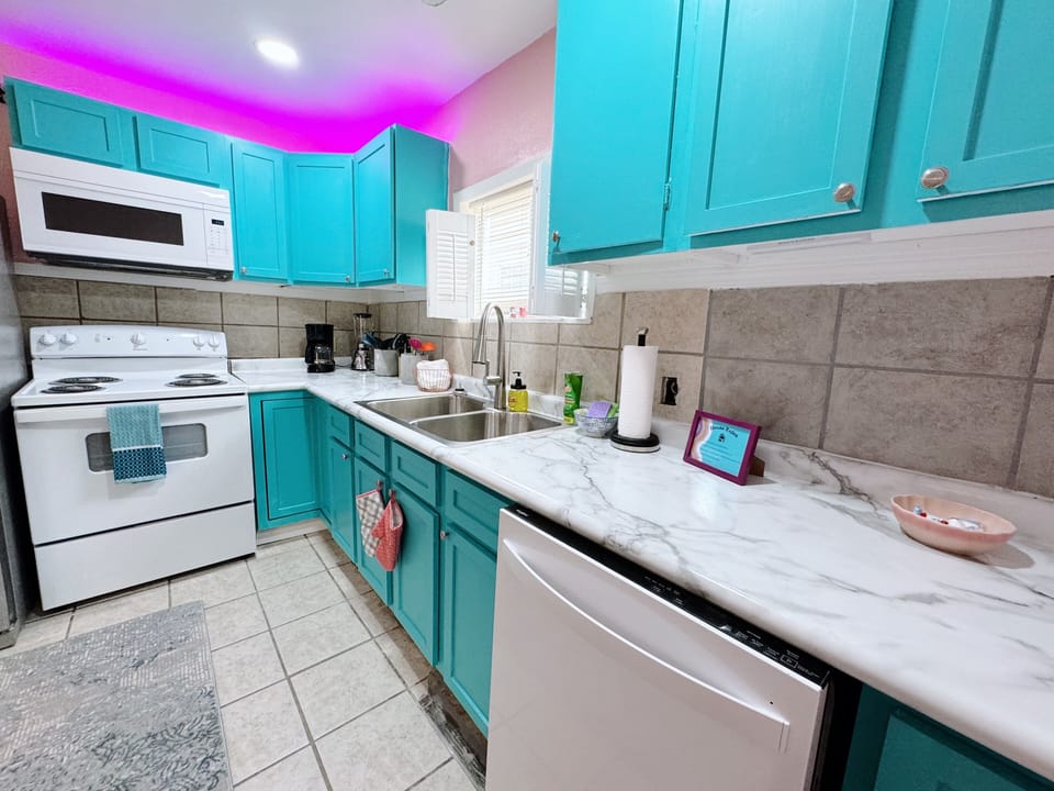 This fun and functional kitchen is fully stocked and ready for memory making!