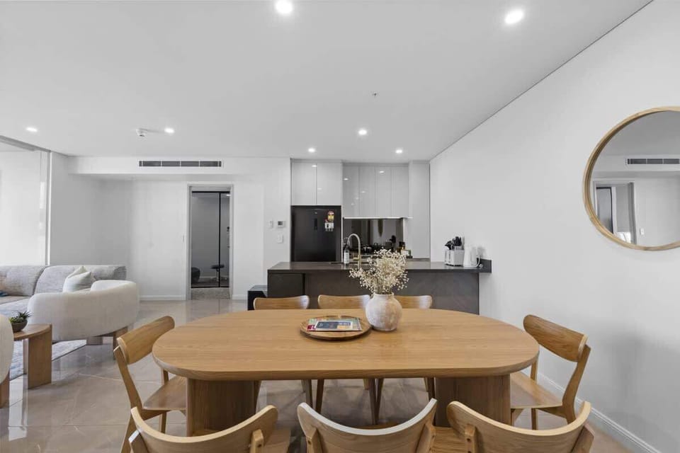 Another angle with our dining area with modern decorations