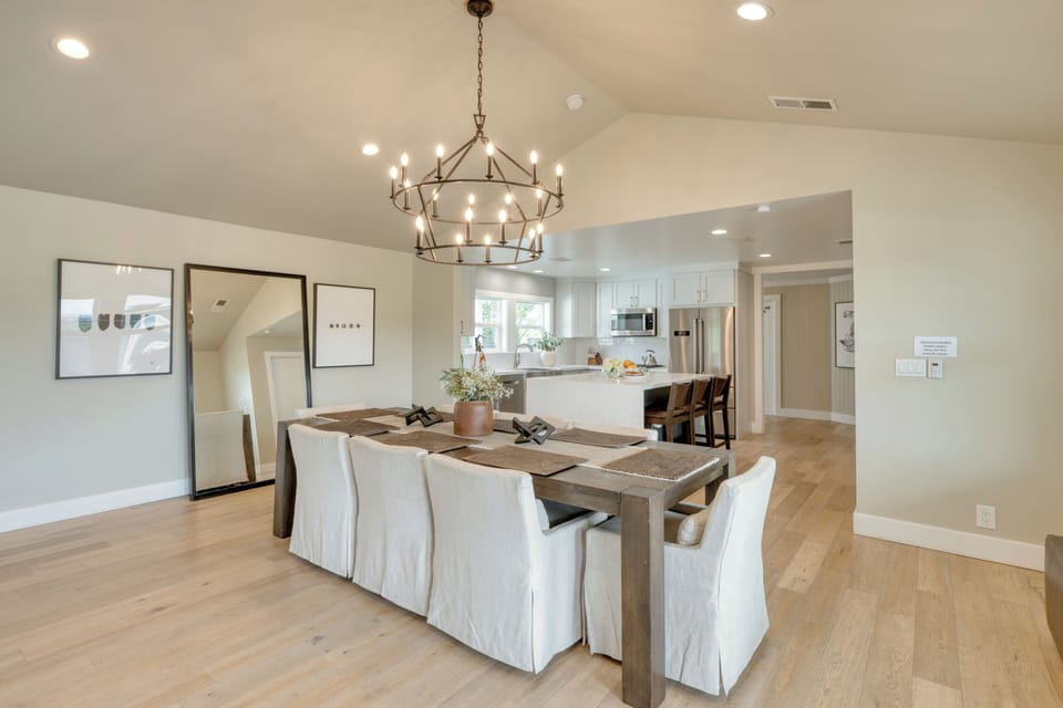 Dining space that flows seamlessly from the living area, ideal for group meals.