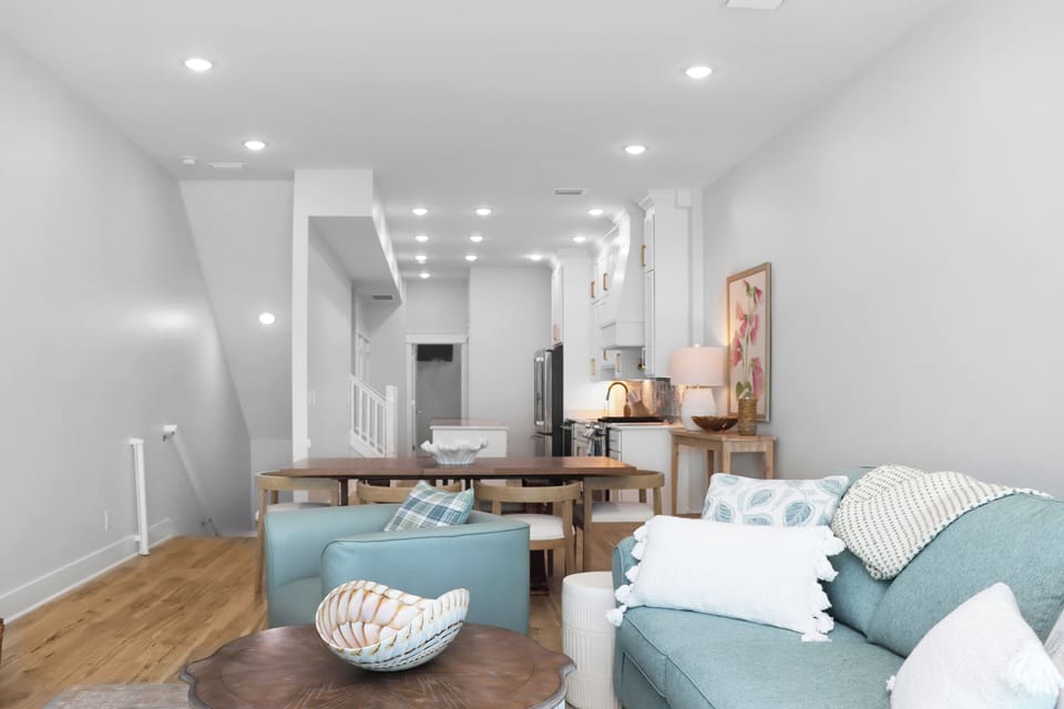 Living Room, Dining Area and Kitchen