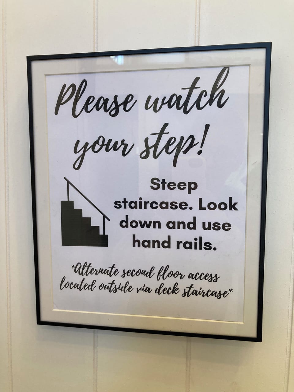 Please ensure all guests can safely use stairway before booking.