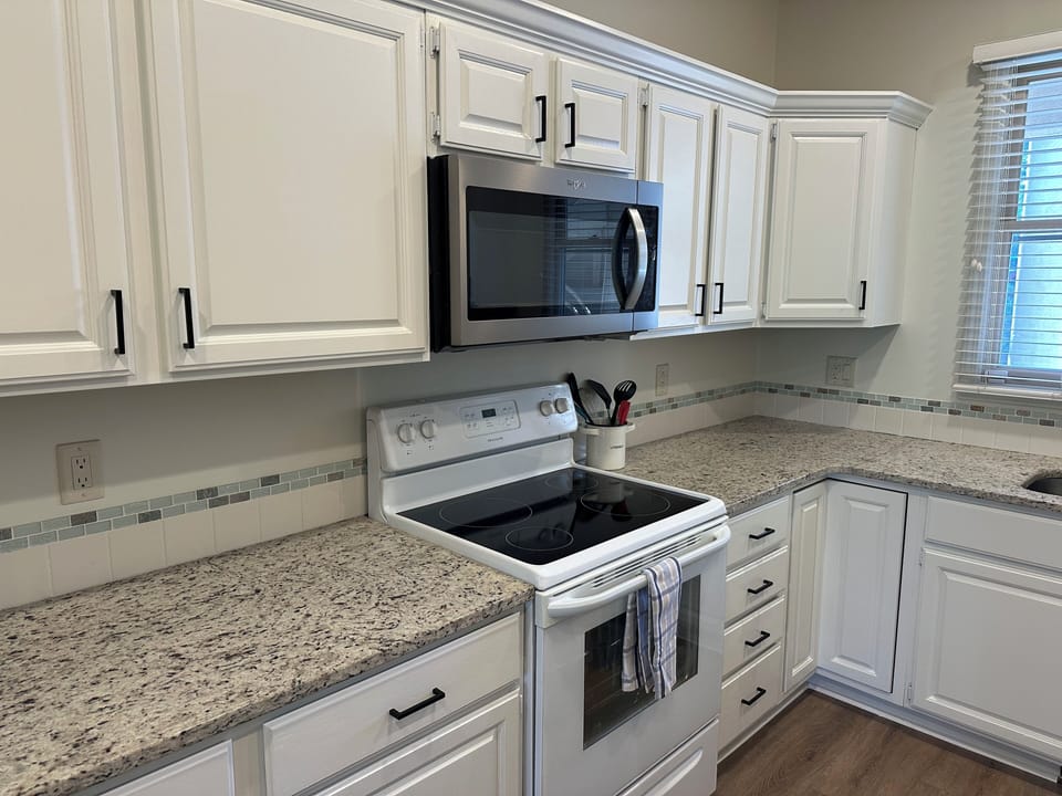 Kitchen with granite countertops
