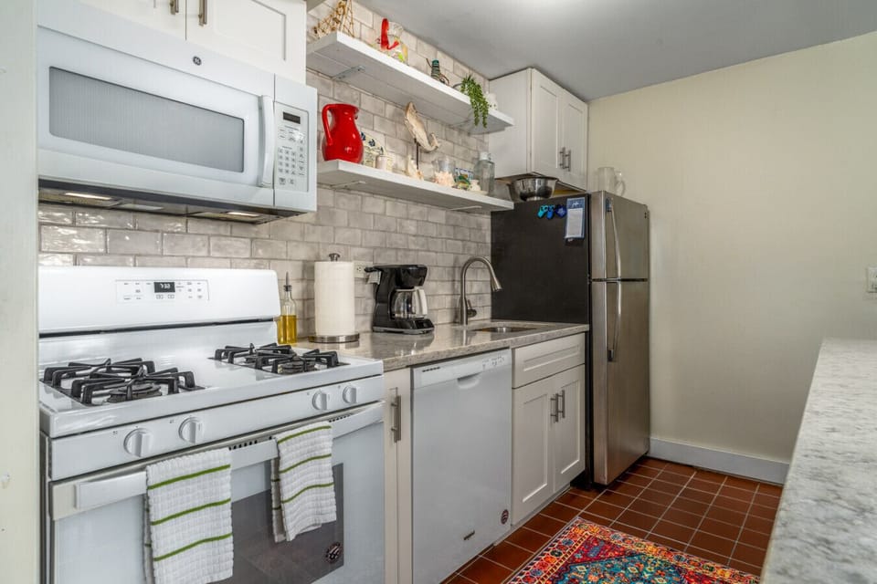 The spacious well-appointed kitchen