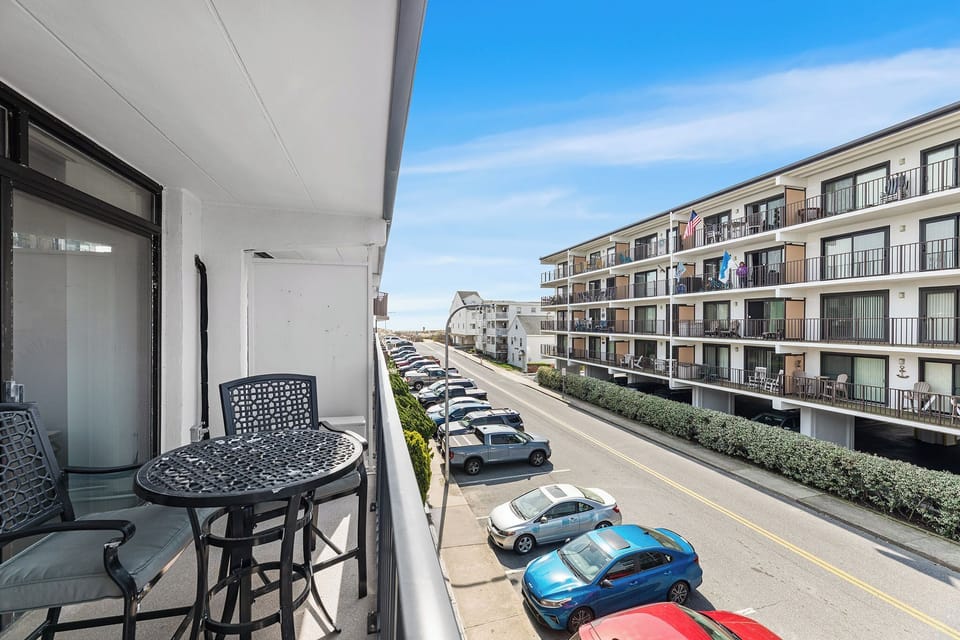 Enjoy a partial beach view and fresh coastal air from your private balcony.