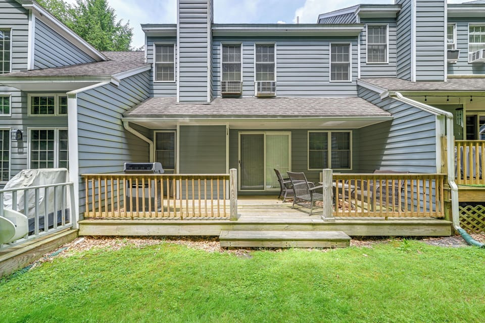 Private Deck | 2-Story Condo | Near Hiking & Mountain Biking