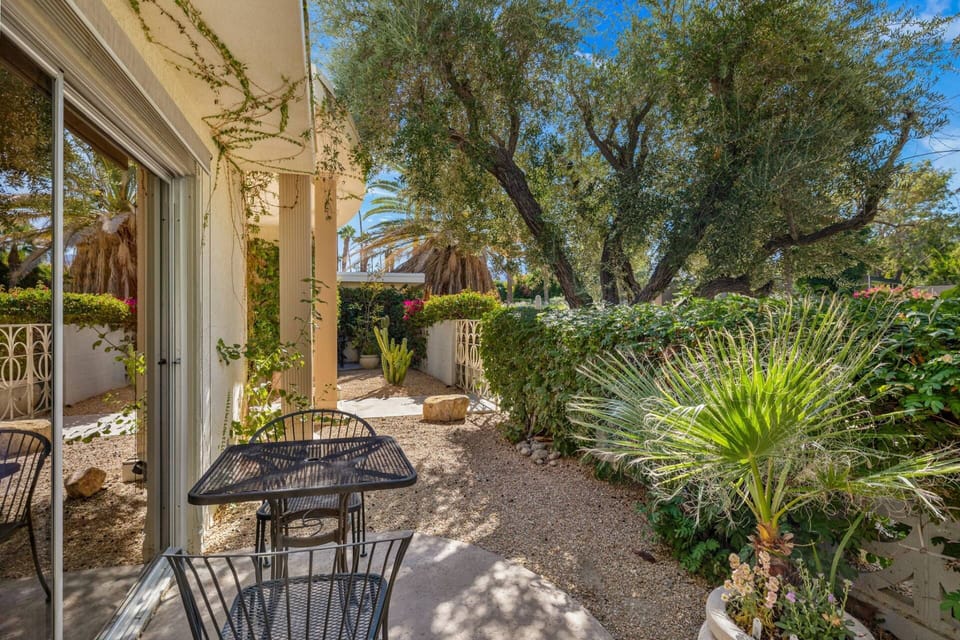 Cozy patio perfect for morning coffee or quiet relaxation.
