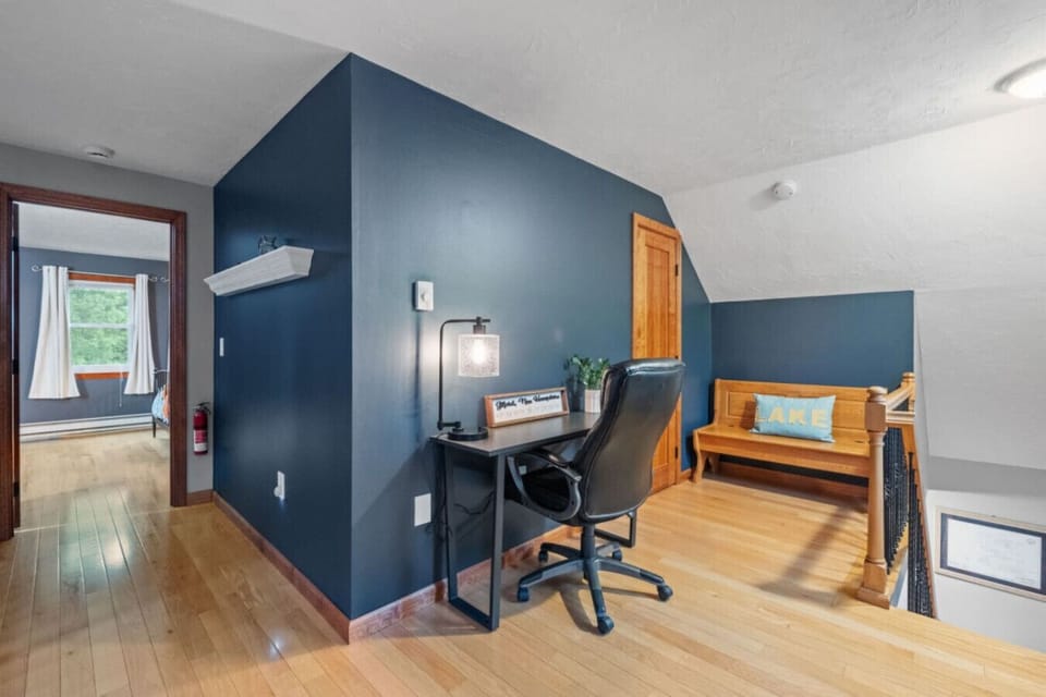 Small dedicated workspace ideal for remote work, study, or planning your next day’s adventures.