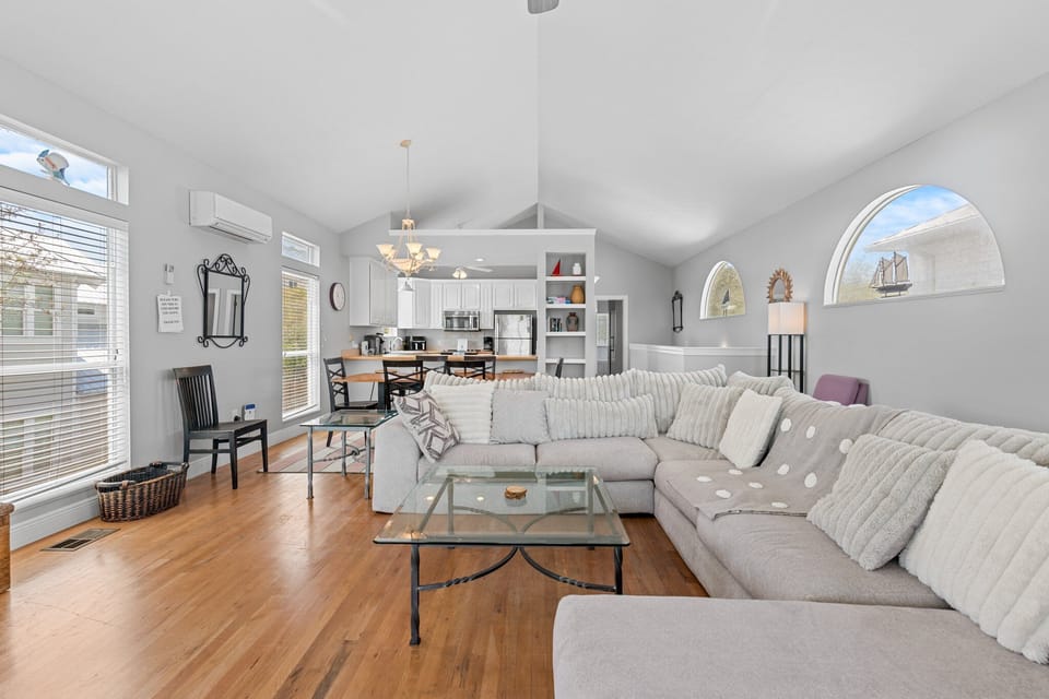 Open-concept living area with plenty of seating for everyone.
