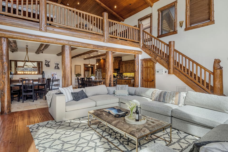 Large sectional sofa.