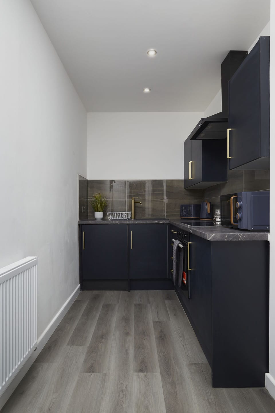 Modern kitchen space perfect for preparing home-cooked meals.