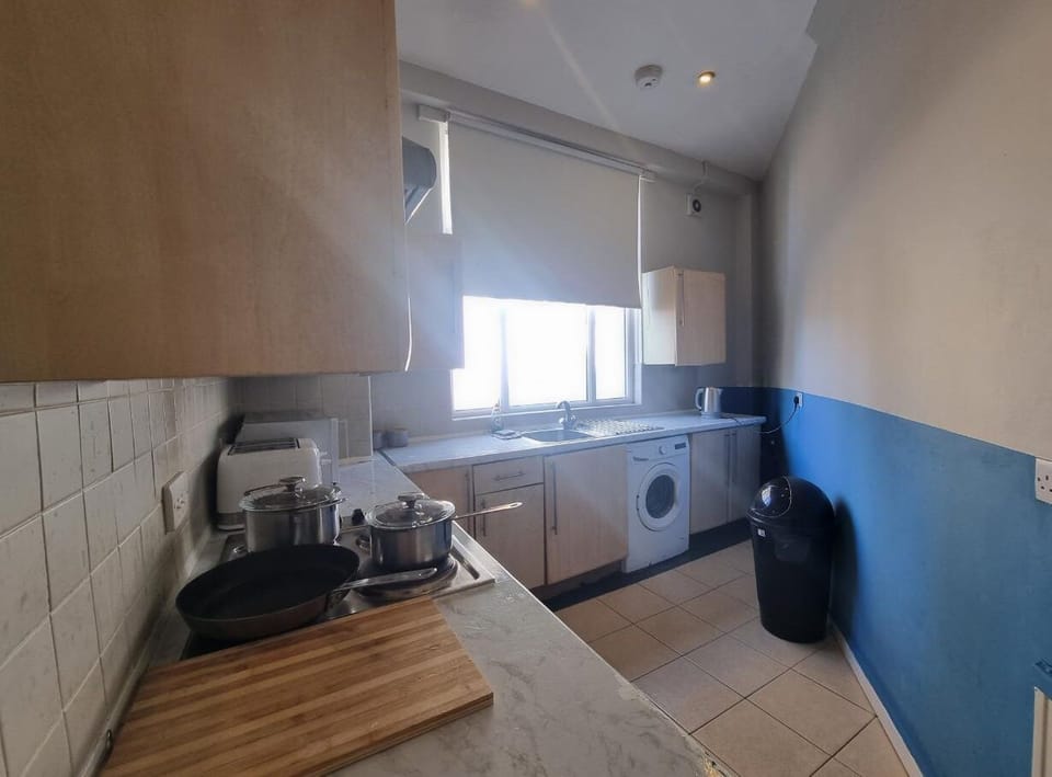 This photo represents the kitchen inside the flat