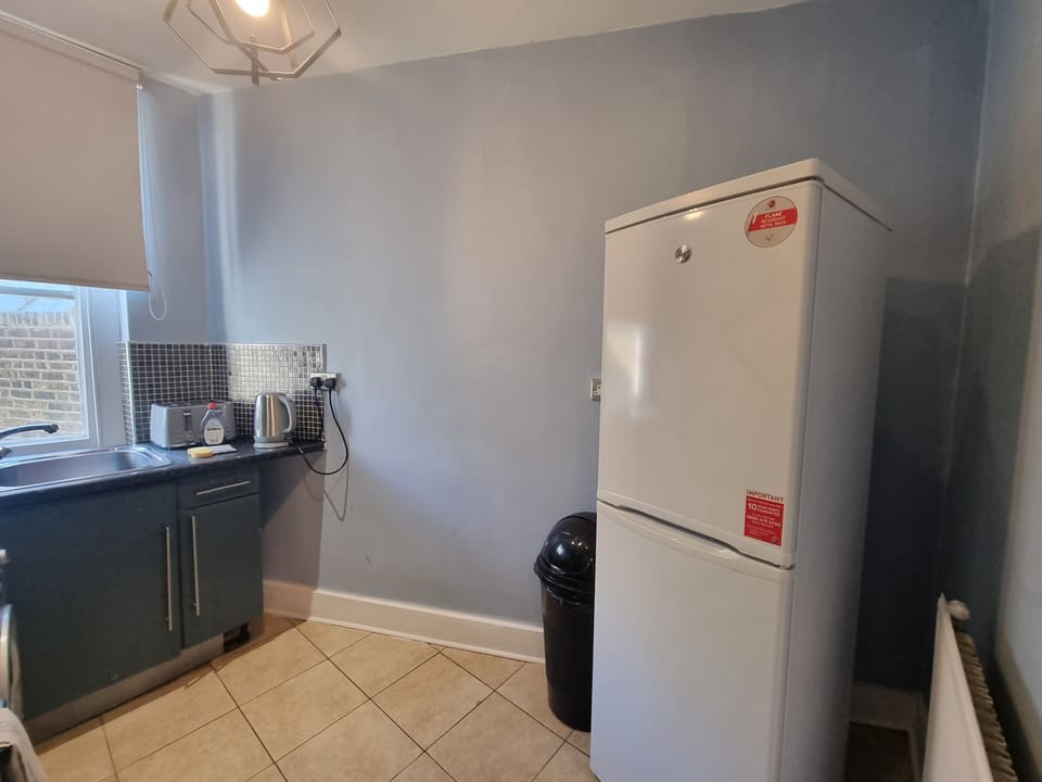 This photo represents the kitchen of the flat