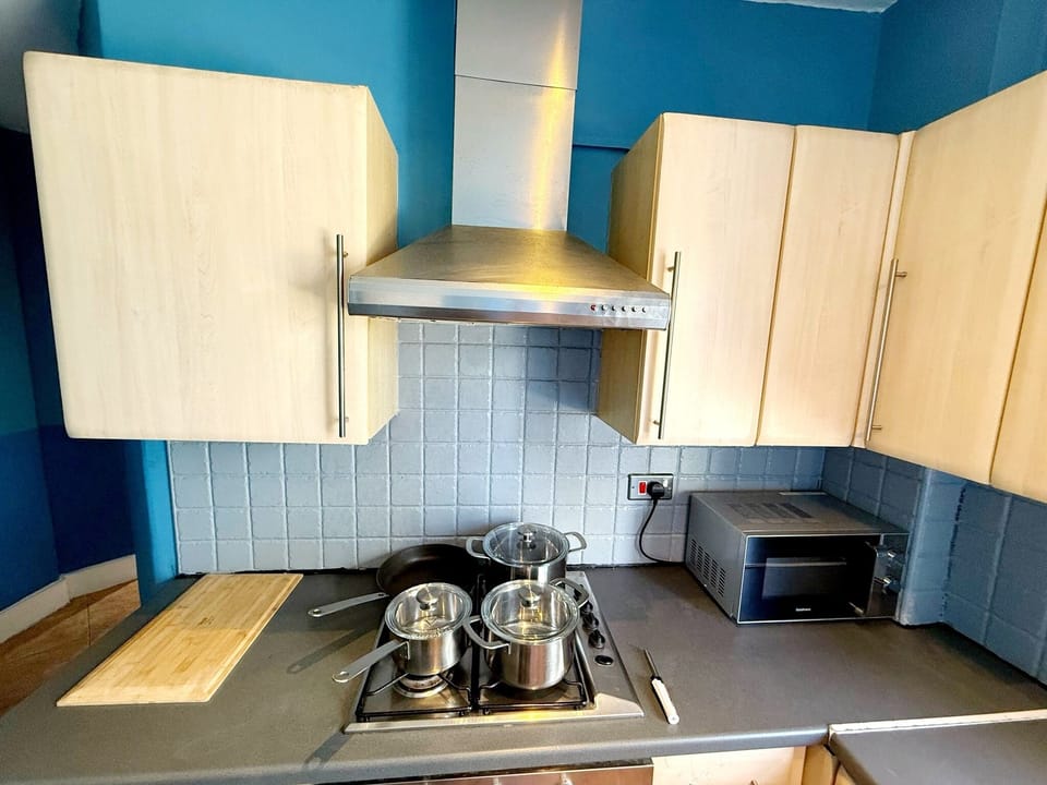 This photo represents the kitchen of the flat