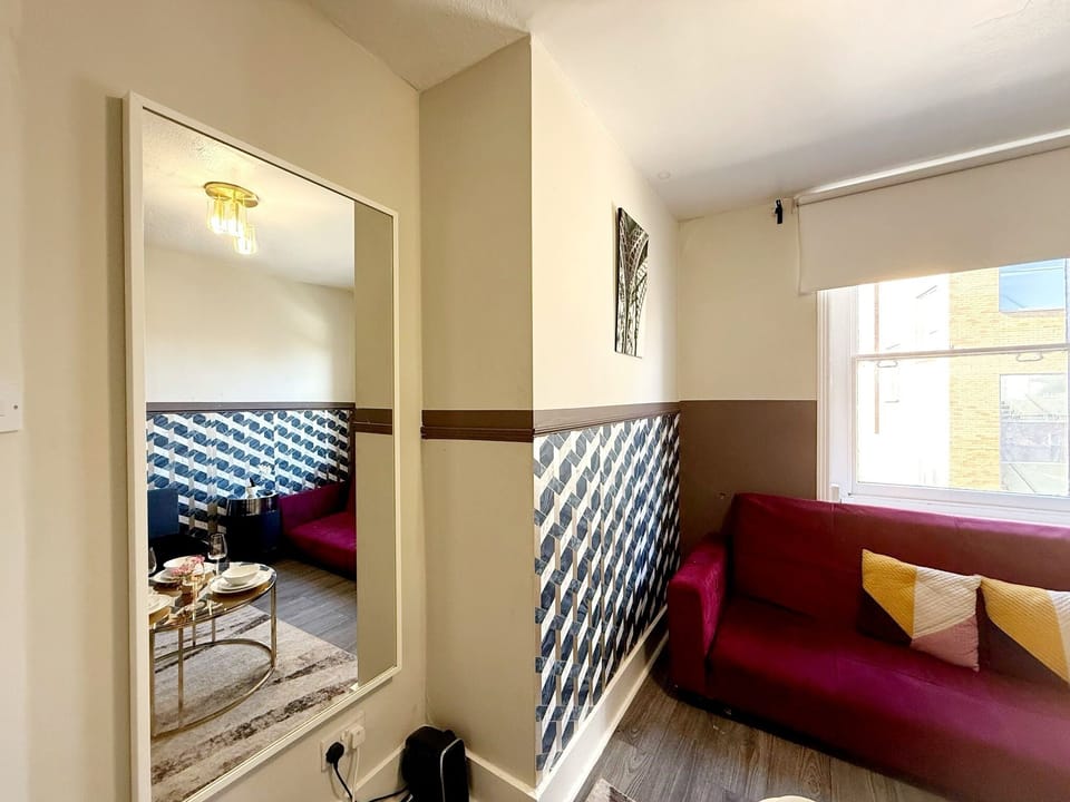 This photo represents the living room of the flat
