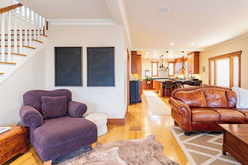 The main floor has an open floor plan & is a great space to gather.