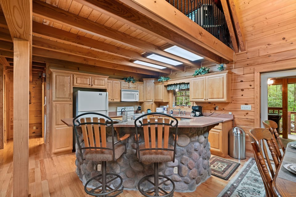Indoors, Hardwood, Stained Wood, Appliance, Microwave