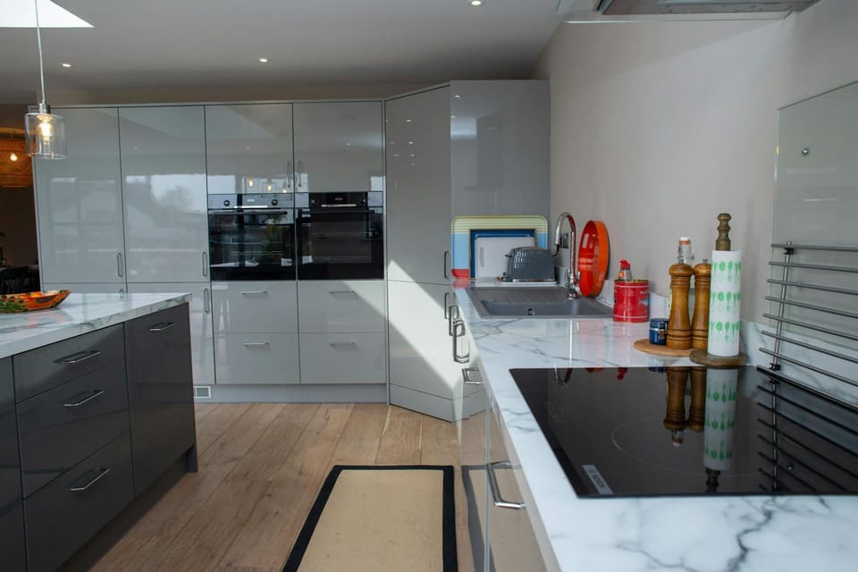 Kitchen with electric hob