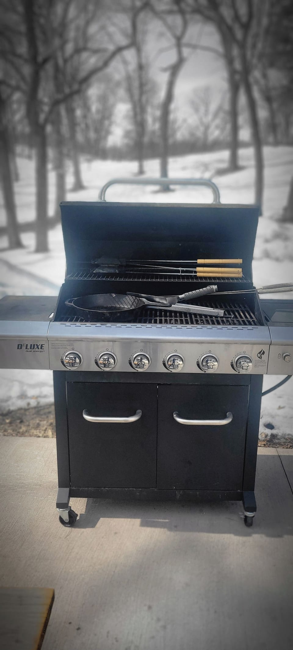 Gas grill with all the tools!