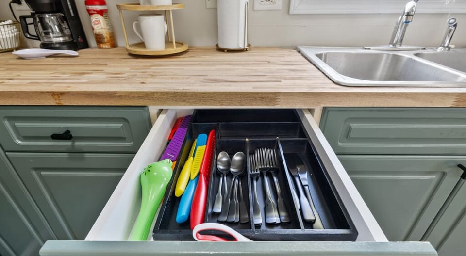 Fully stocked kitchen