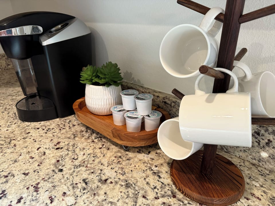 Coffee station-Keurig as well as drip coffee makers. 