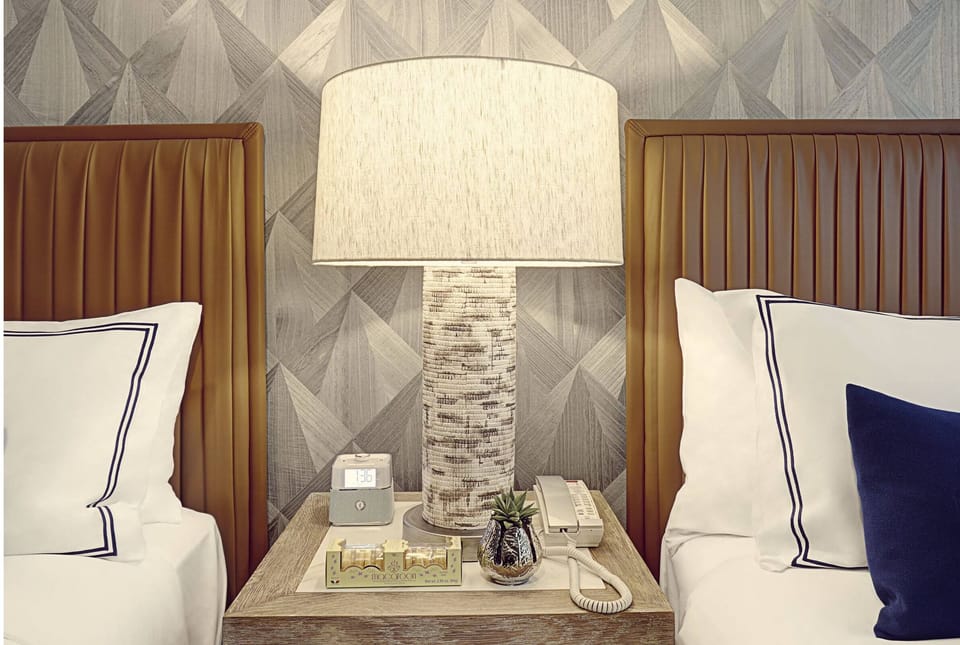 Enjoy cozy bedside lighting for late-night reading and calm.