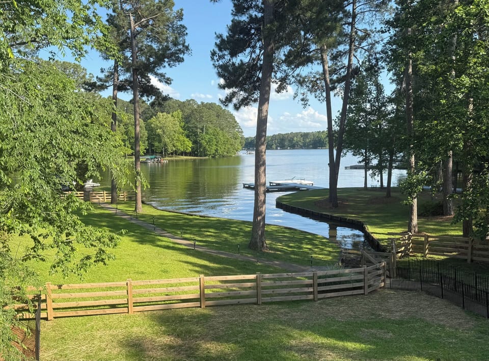 Beautiful view of Lake Oconee from the back deck