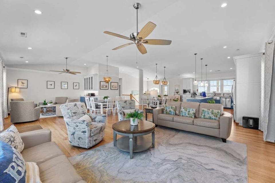 Top-Level Living Room with Deck Access