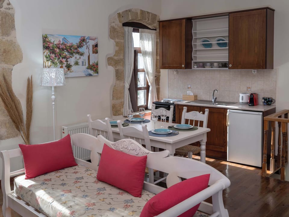 Open-plan space with dining area
