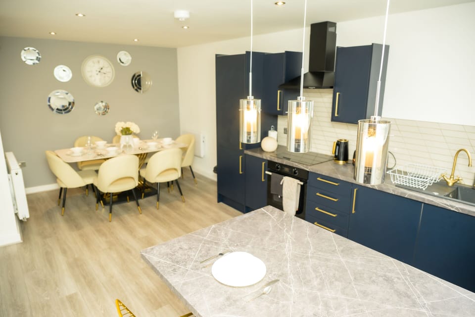 Modern kitchen space perfect for preparing home-cooked meals.