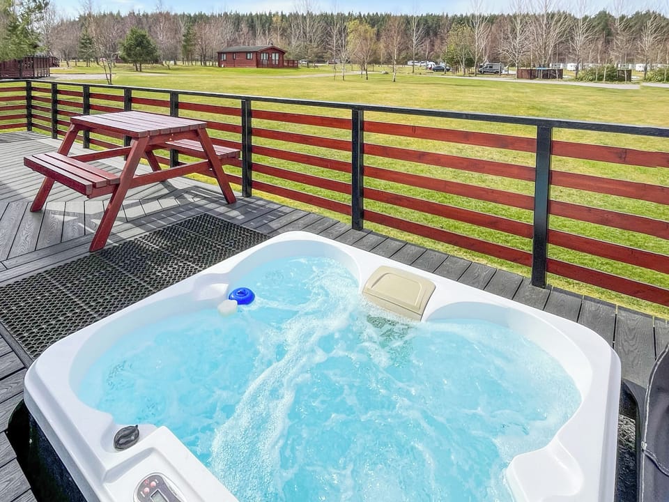 Jacuzzi | Wildcat Lodge, Glentruim, near Newtonmore